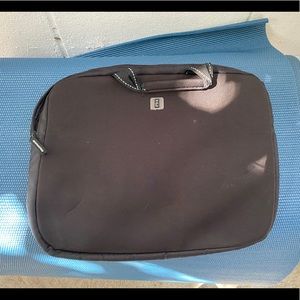 Black travel case with zipper